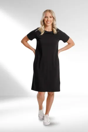Homelee Taylor Tee Dress Black