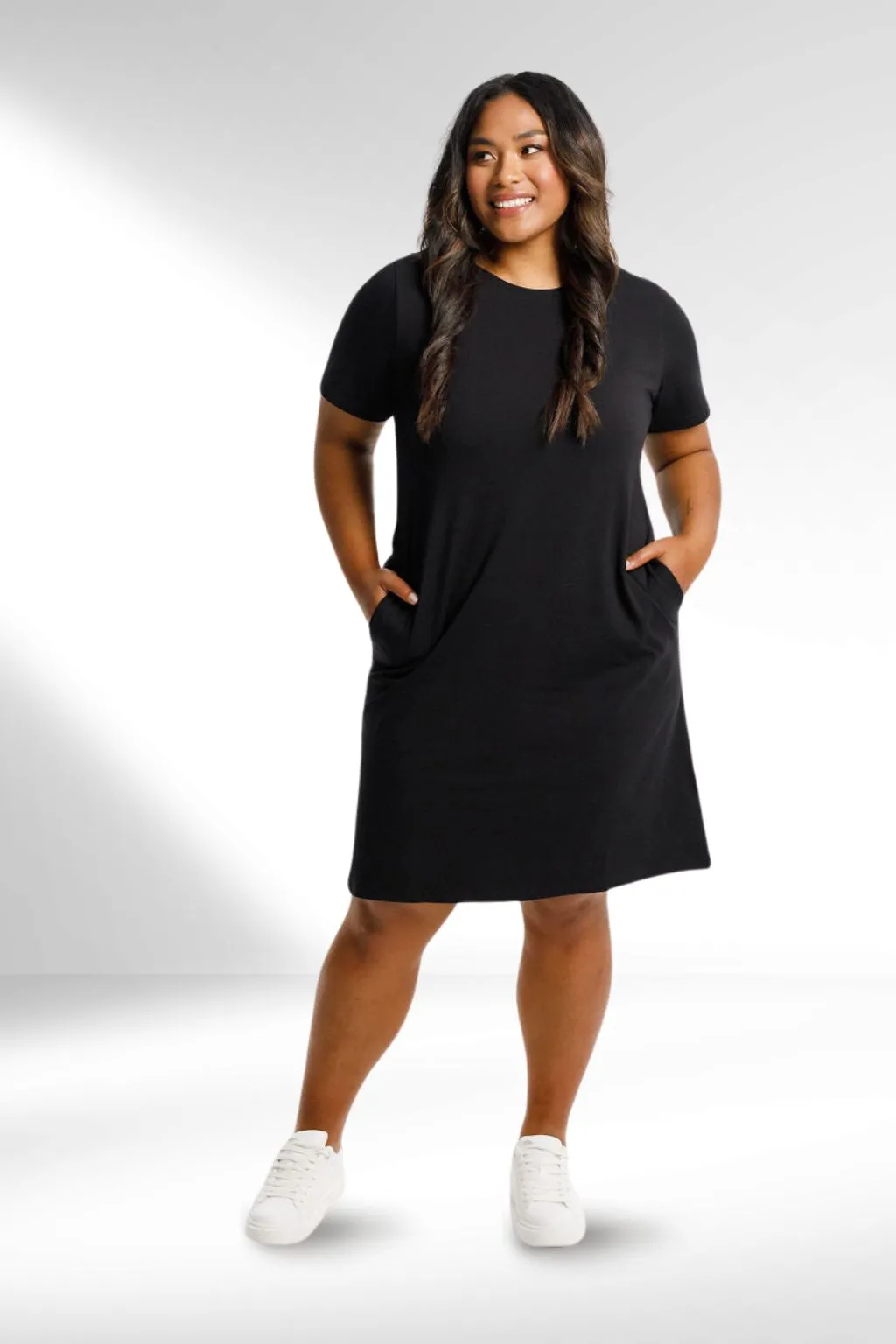 Homelee Taylor Tee Dress Black