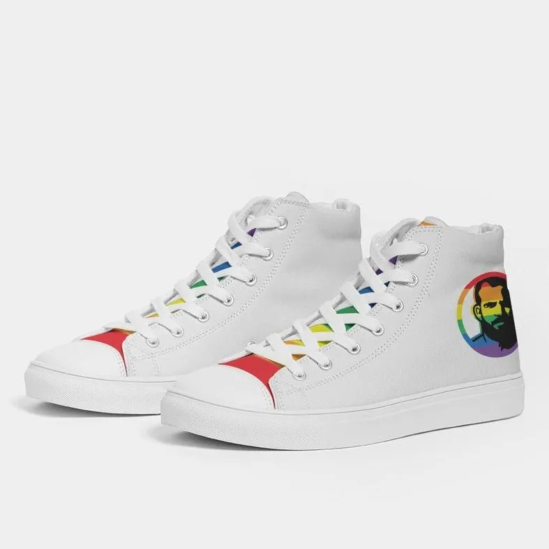 Icon, PRIDE White Hightop Canvas Shoe