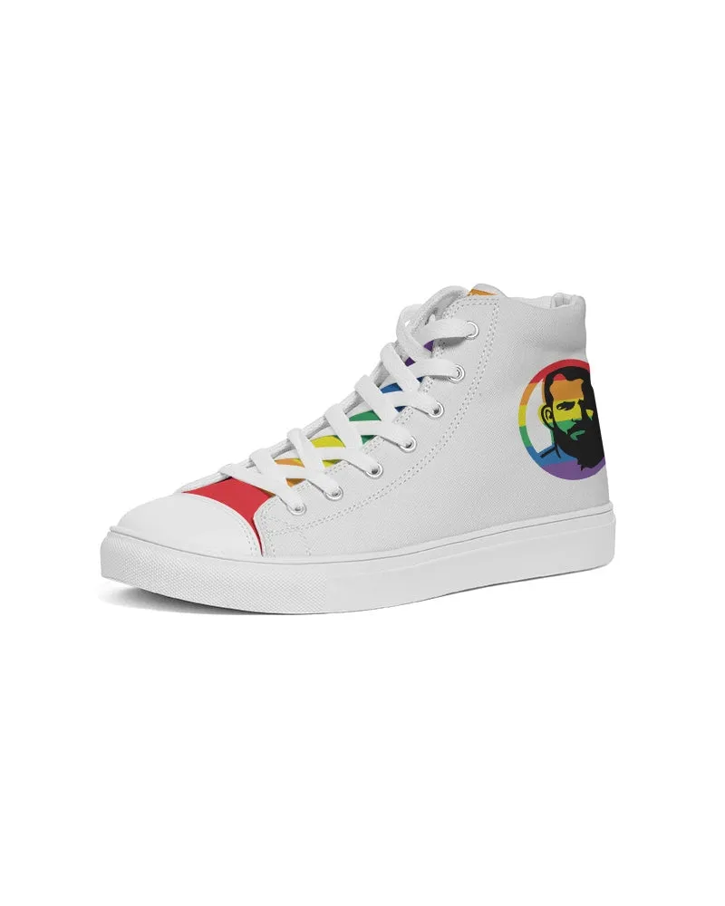 Icon, PRIDE White Hightop Canvas Shoe