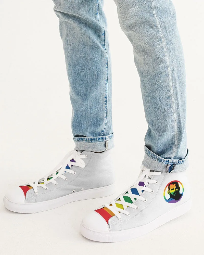 Icon, PRIDE White Hightop Canvas Shoe