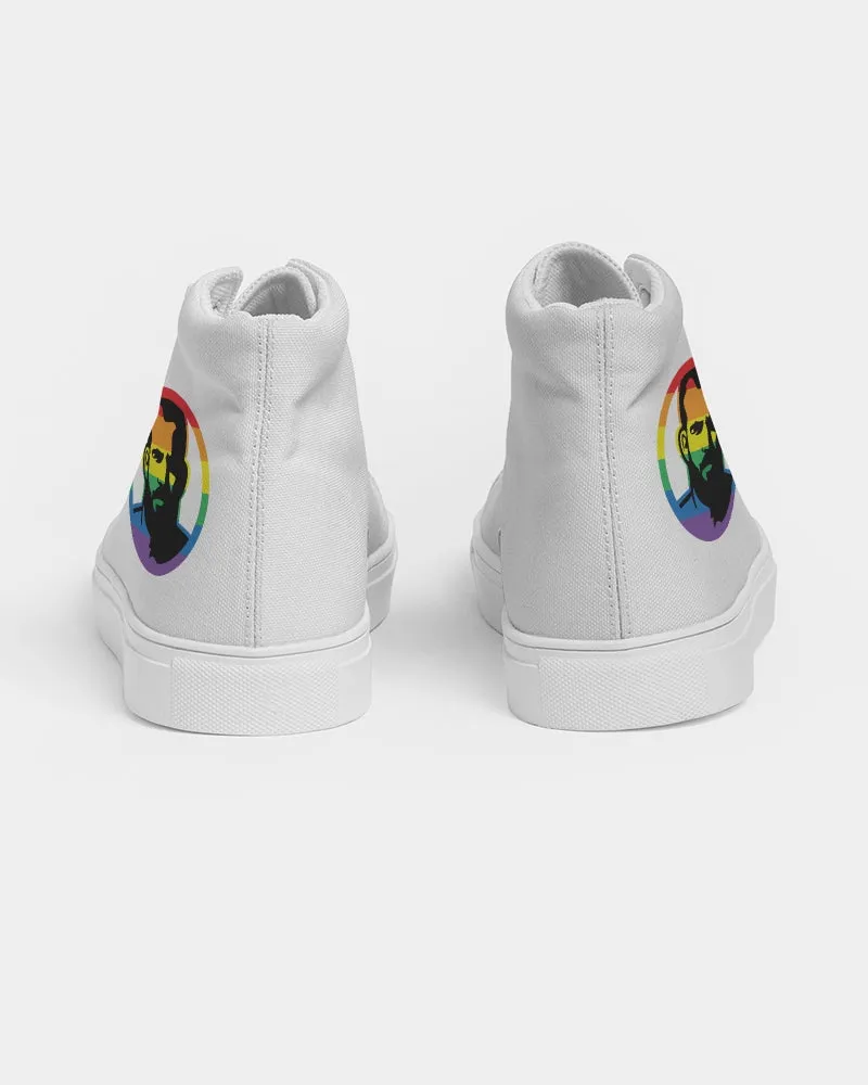 Icon, PRIDE White Hightop Canvas Shoe
