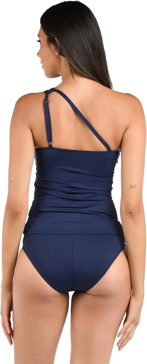 Island Goddess Banded Mid Waist Pant Bikini Swimsuit Bottom