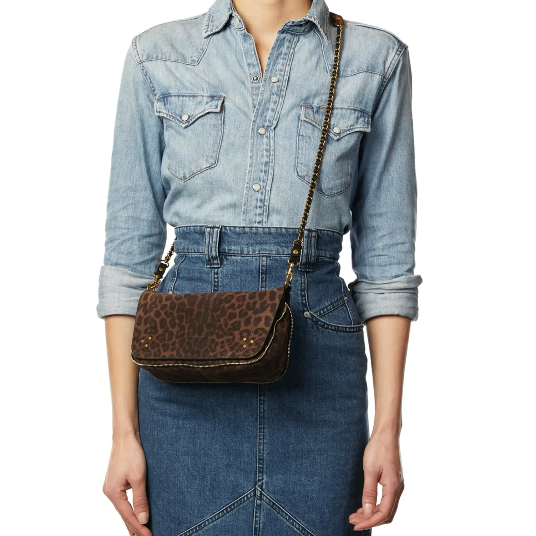 JEROME DREYFUSS BOBI BAG (SMALL) IN LEOPARD
