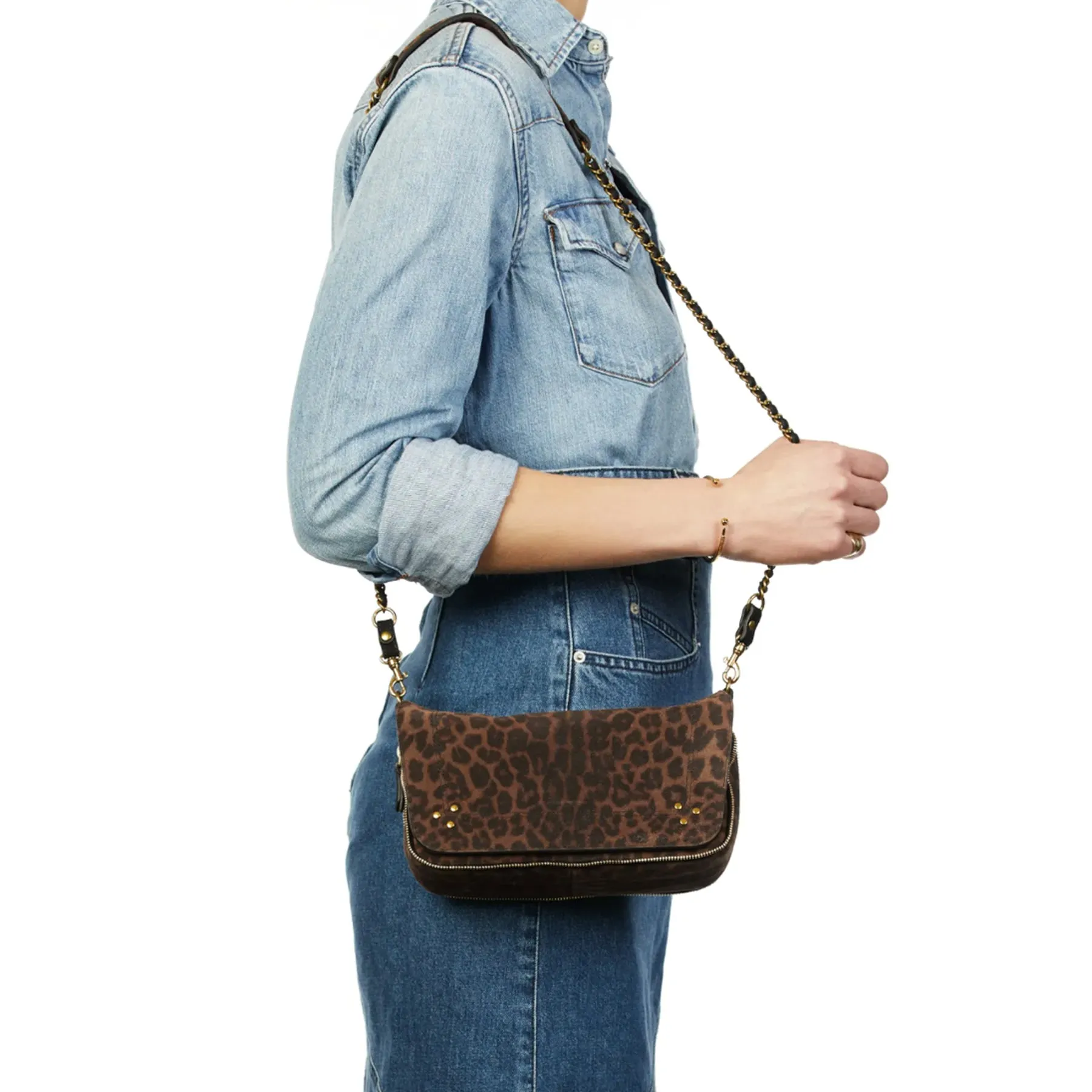 JEROME DREYFUSS BOBI BAG (SMALL) IN LEOPARD
