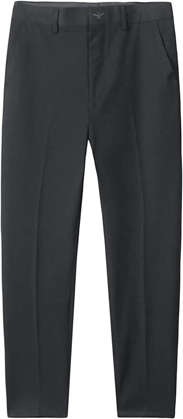 JEShifangjiusu MenS Slim Fit Dress Pants Casual Business Stretch Suit Pants Skinny Tapered Trousers Front Flat Pants (33,Light Grey), Light Grey, 33