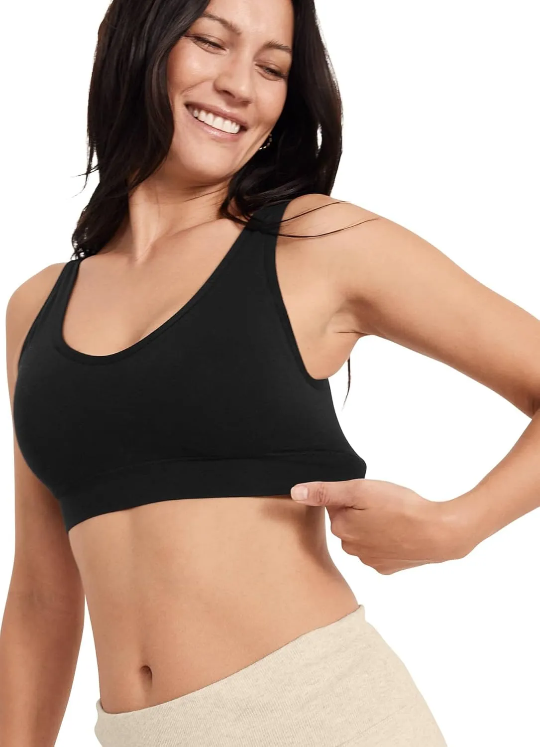 Jockey Women's Bra Seamfree Cotton Blend Light Support Bralette
