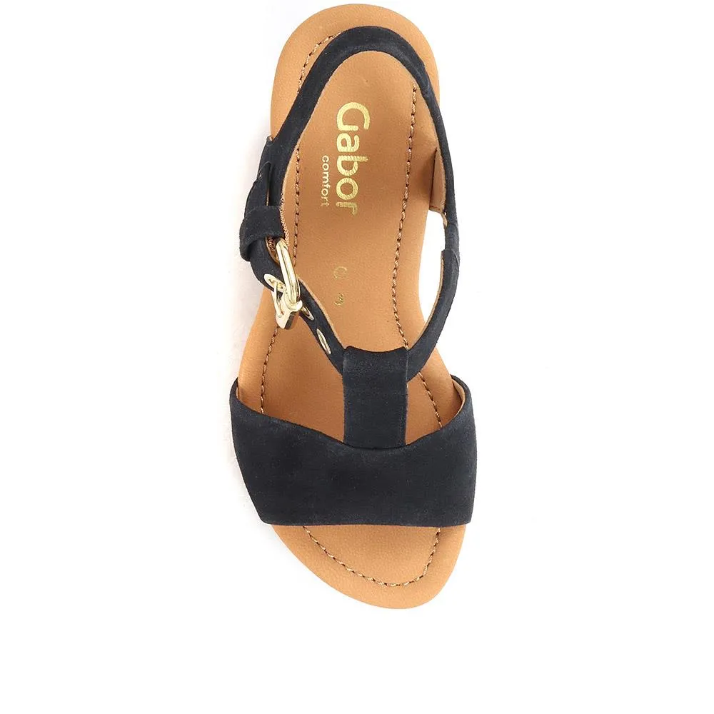 Karen Wedge T-Bar Sandals - KAREN2