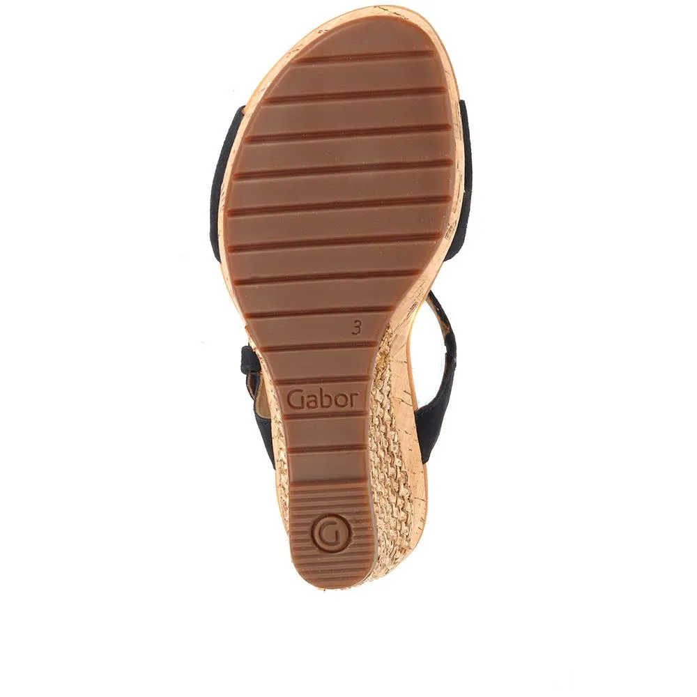 Karen Wedge T-Bar Sandals - KAREN2