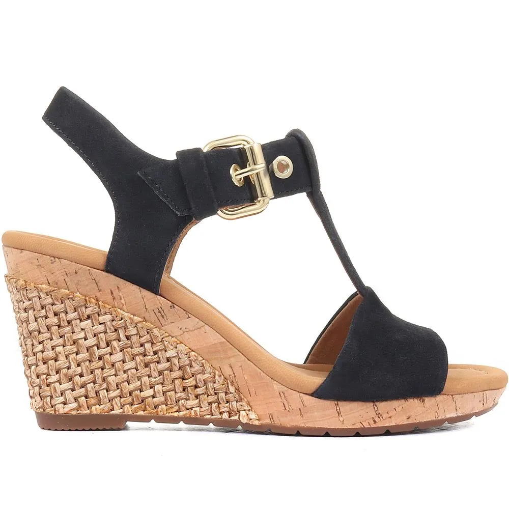 Karen Wedge T-Bar Sandals - KAREN2