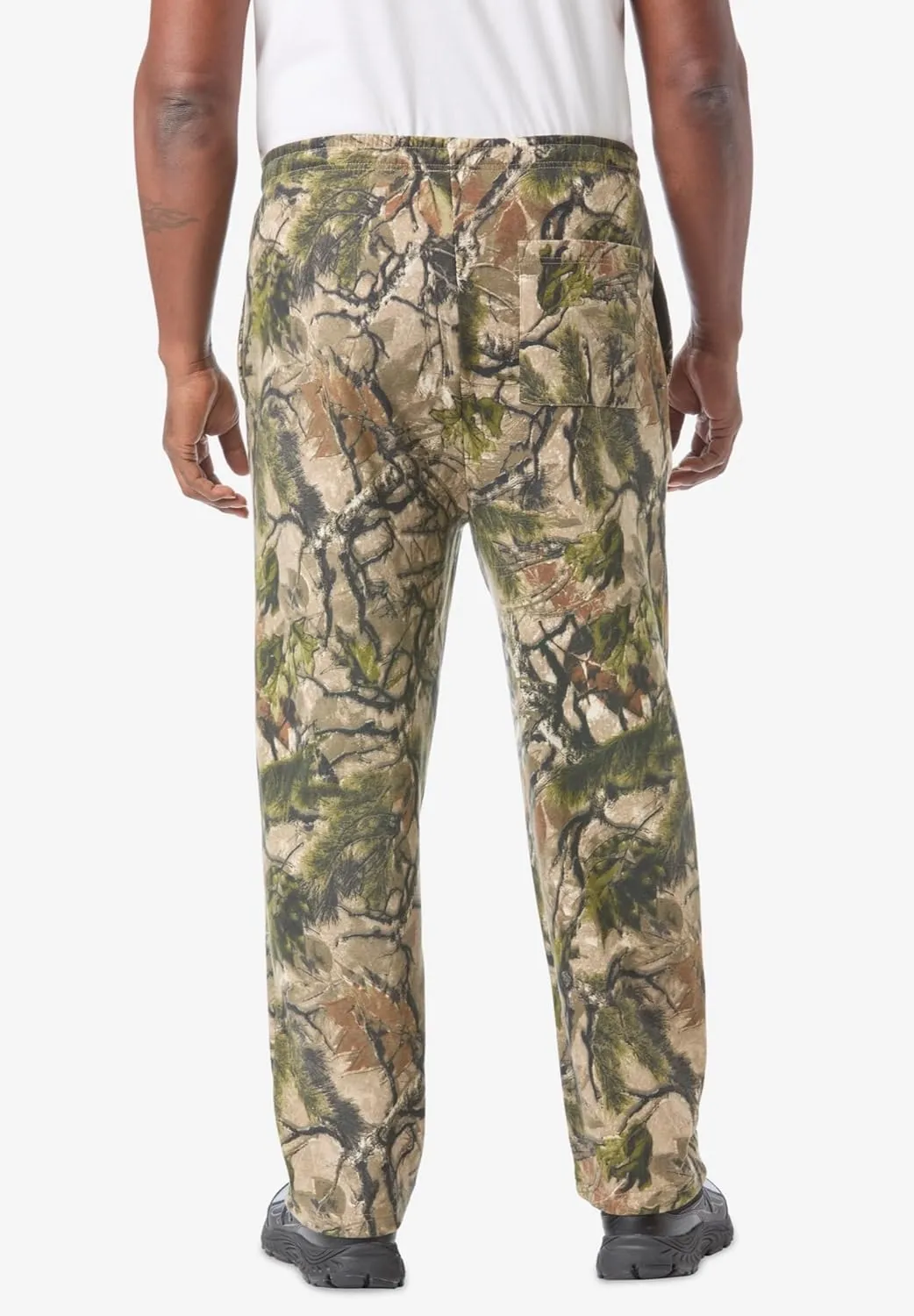 KingSize Men's Big & Tall Fleece Open-Bottom Sweatpants