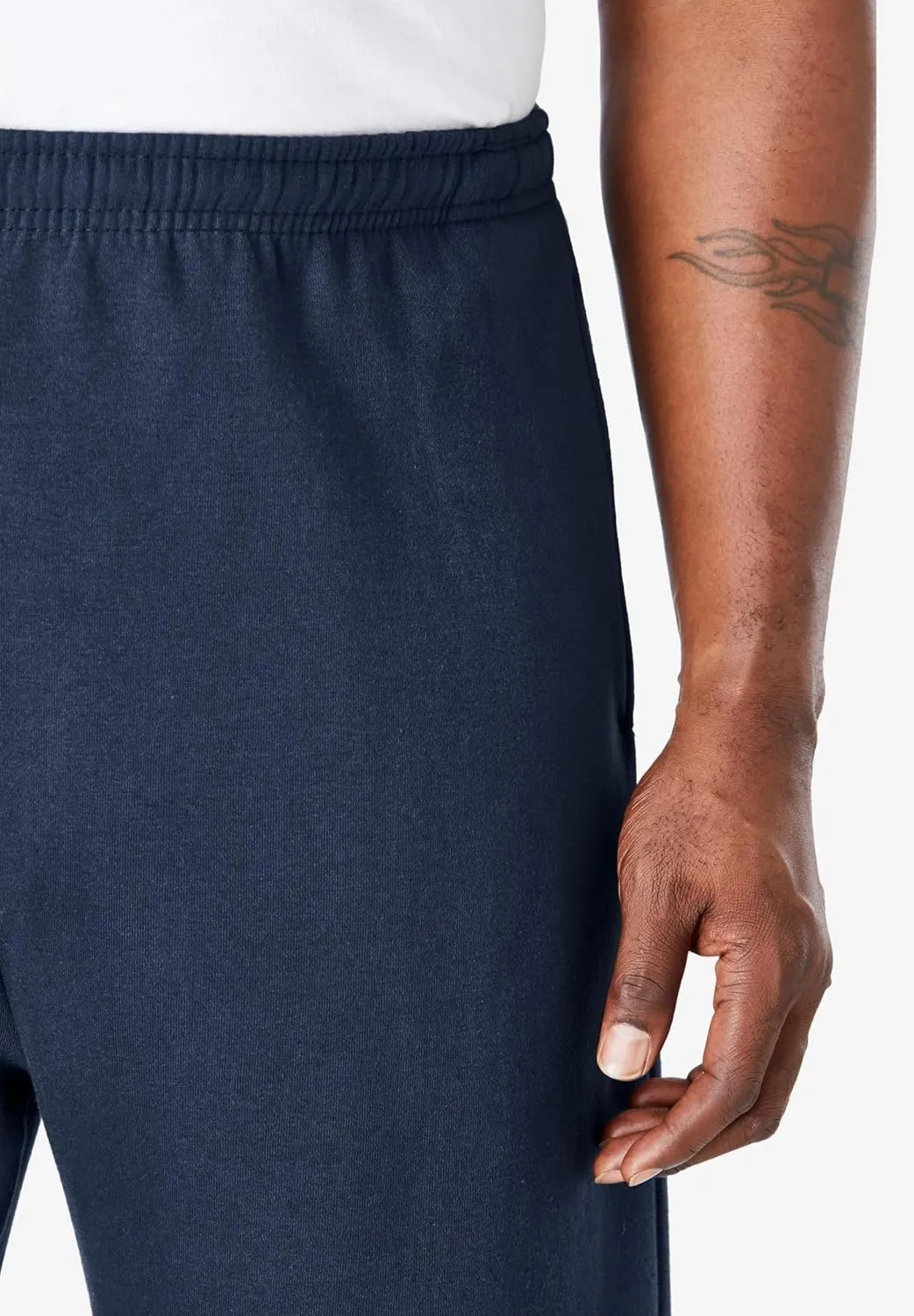 KingSize Men's Big & Tall Fleece Open-Bottom Sweatpants