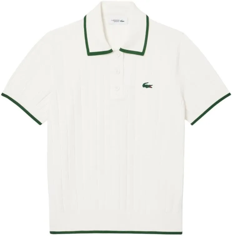 Lacoste Women's Short Sleeved Polo Collar Golf Sweater