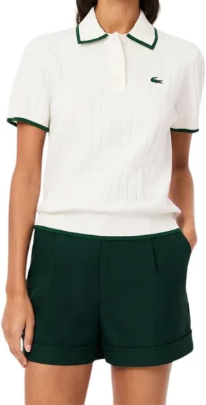 Lacoste Women's Short Sleeved Polo Collar Golf Sweater