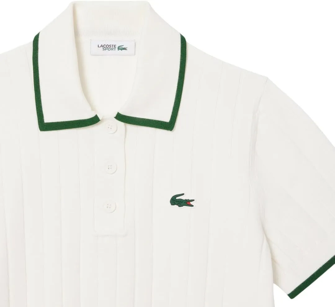Lacoste Women's Short Sleeved Polo Collar Golf Sweater