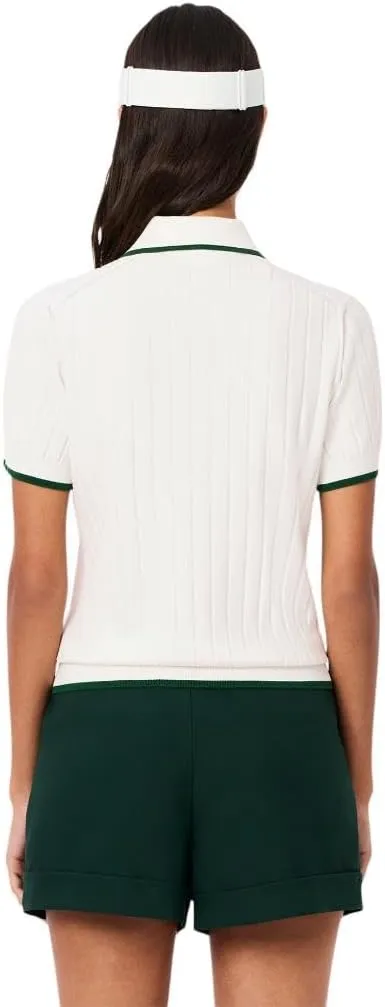 Lacoste Women's Short Sleeved Polo Collar Golf Sweater