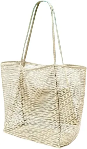 Large Capacity mesh Tote Bag (brown)