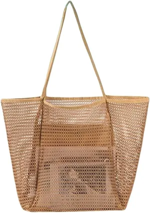 Large Capacity mesh Tote Bag (brown)