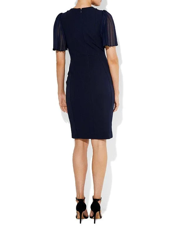 Layne Navy Crepe Dress