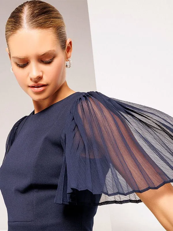 Layne Navy Crepe Dress