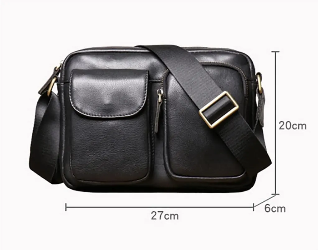 Leather messenger bag first layer cowhide casual men's bag youth shoulder bag