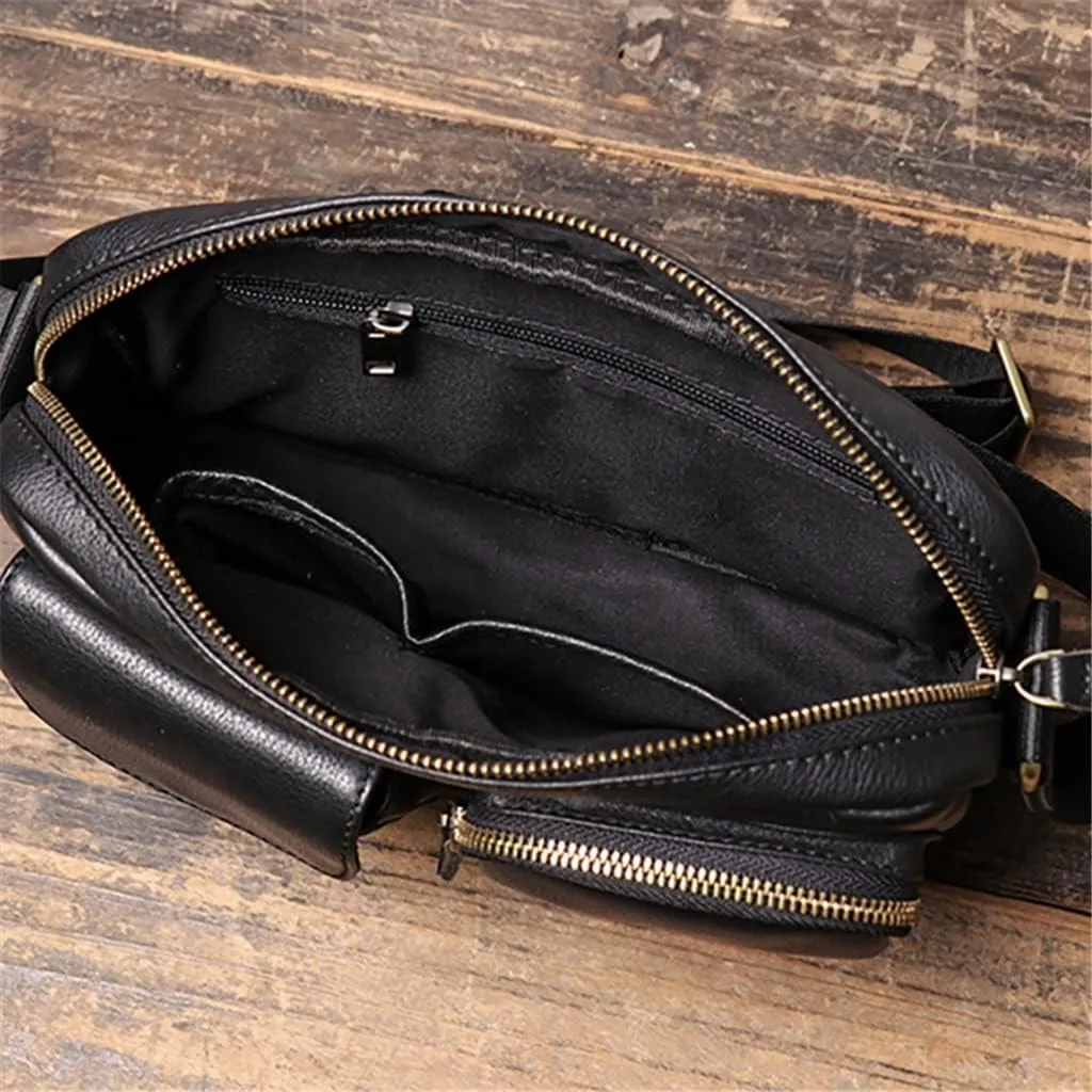 Leather messenger bag first layer cowhide casual men's bag youth shoulder bag