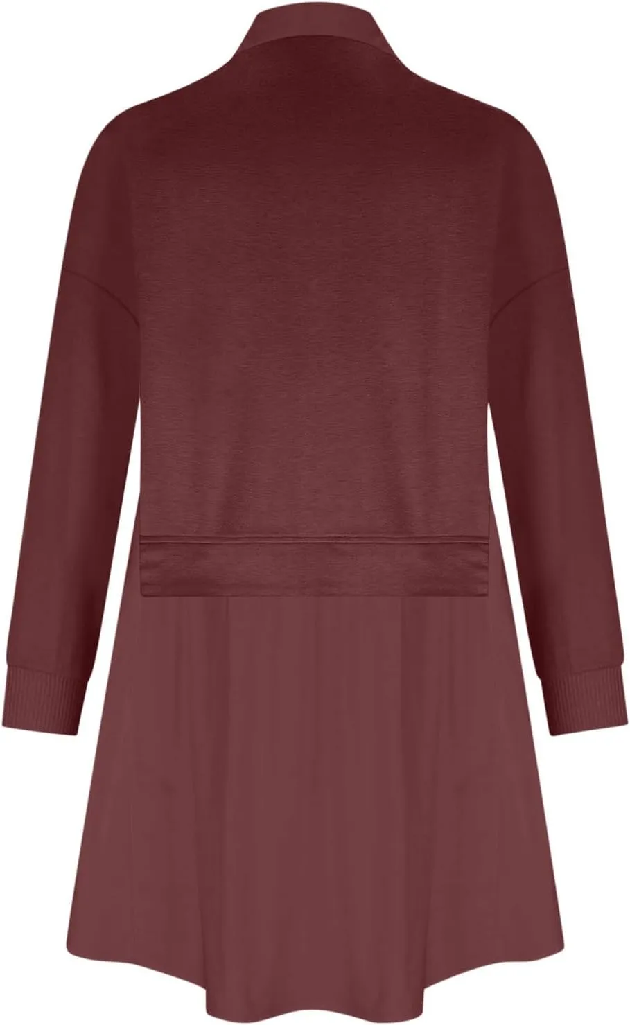 Long Sleeve Dresses for Women 2024 Sexy V Neck Solid Ruffle Mini Dress Causal Pleated Pullover Mini Dress Fall Outfit