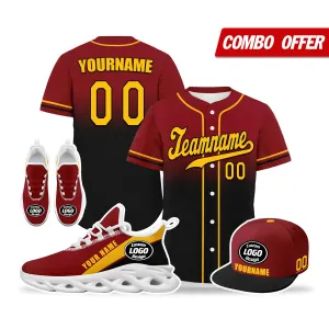 Luxury Gifts,Custom Red Black Jersey MaxSoul Shoes and Hat Combo Offer Personalized ZH-bd0b007e-9