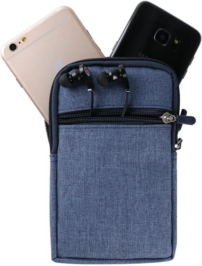 Maggie Multi-Purpose Travel Pouch with Two Cell Phone Pockets, Secure Storage for Phone, Wallet, Keys, Passport, Everyday Essentials for Hiking, Camping, Concerts, City Adventures