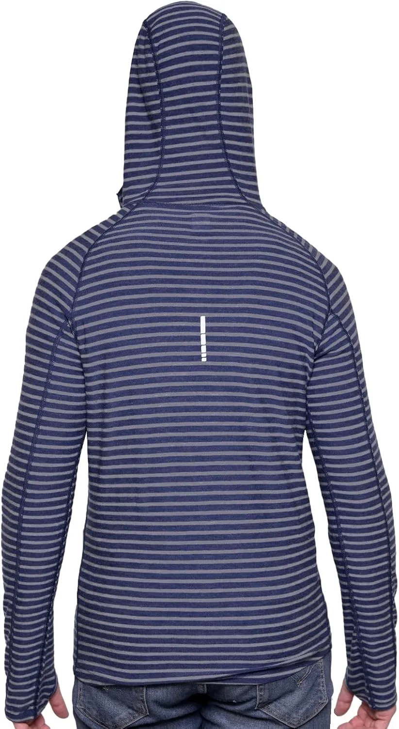 MERIWOOL Mens Base Layer Hoodie Lightweight Merino Wool Long Sleeve Thermal