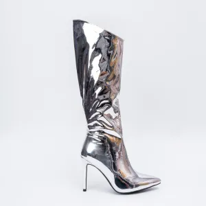 Metallic Muse - Silver Partywear Boots