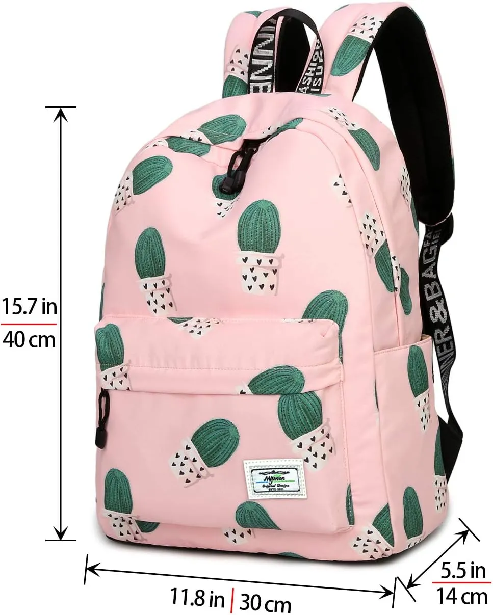 mygreen Kids Backpack, Kawaii Girls Backpack for School