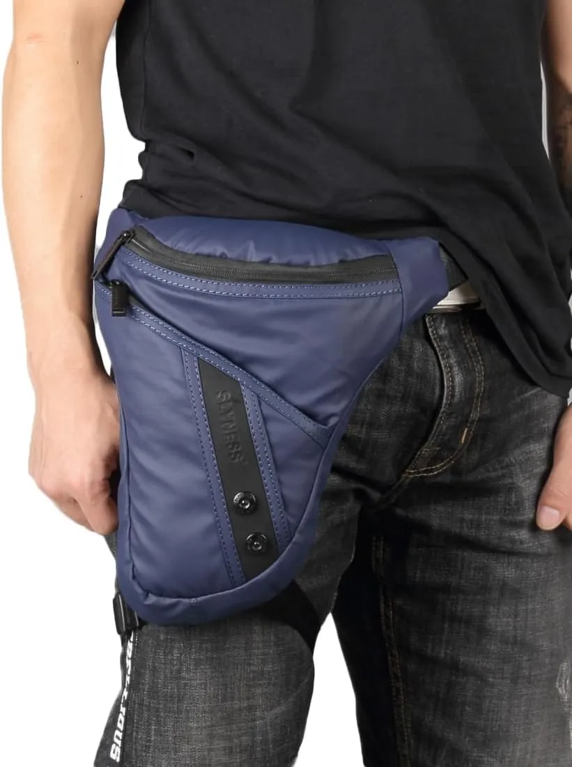 Oxford Drop Leg Bag Mesh Back Lightweight Water Repellent Thigh Bag Bike Motorcycle Unisex Travel Fanny Waist Pack Leg Pouch Blue-01