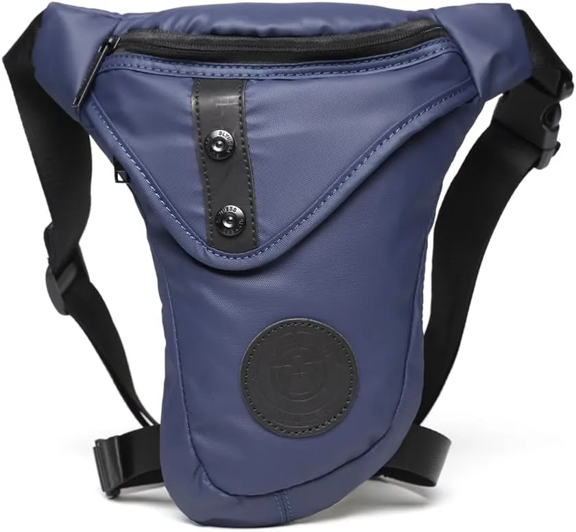 Oxford Drop Leg Bag Mesh Back Lightweight Water Repellent Thigh Bag Bike Motorcycle Unisex Travel Fanny Waist Pack Leg Pouch Blue-02