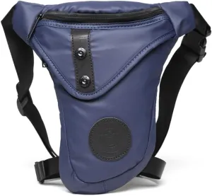 Oxford Drop Leg Bag Mesh Back Lightweight Water Repellent Thigh Bag Bike Motorcycle Unisex Travel Fanny Waist Pack Leg Pouch Blue-02