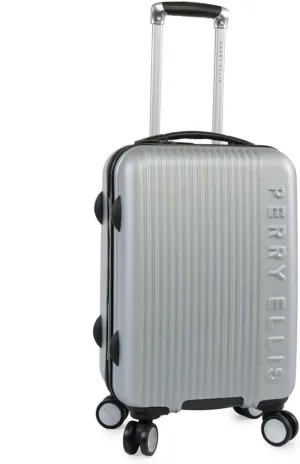 Perry Ellis Forte Hardside Spinner Carry On Luggage 21", Silver, One Size