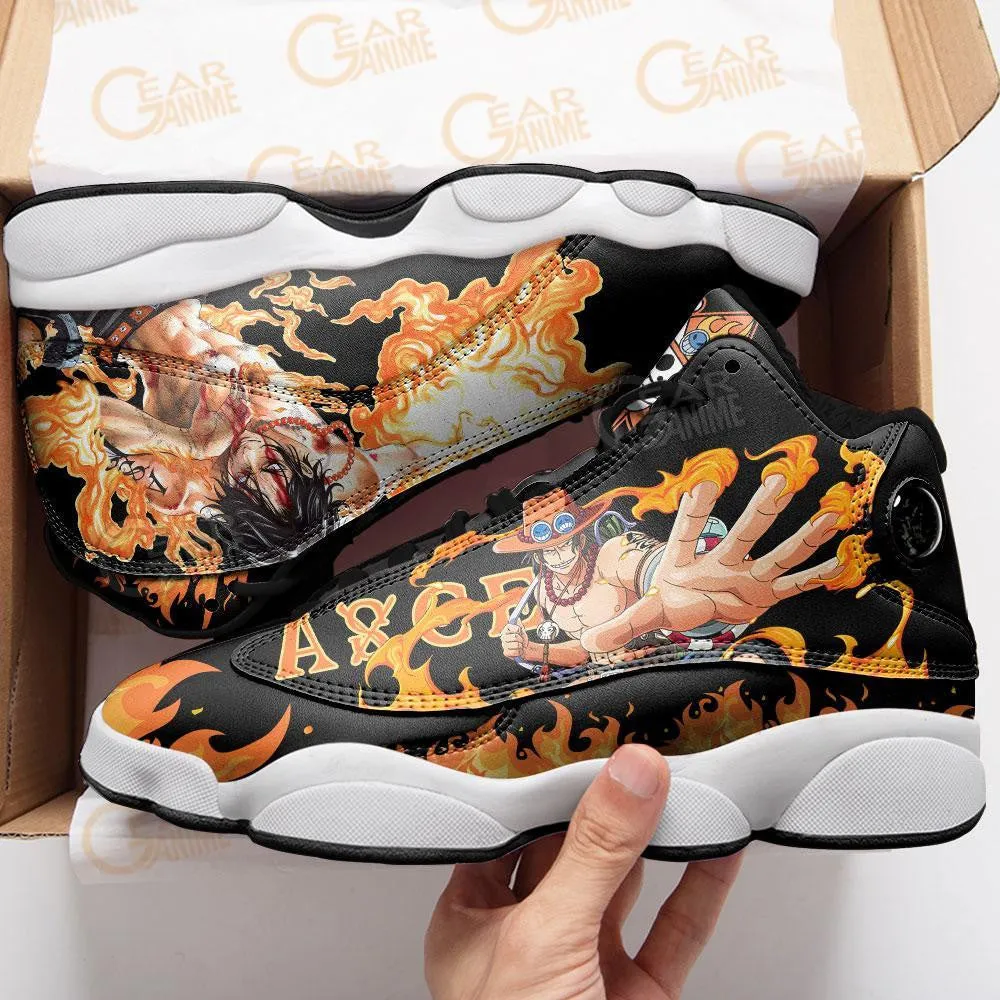 Portgas D Ace Sneakers Custom Anime OP Shoes