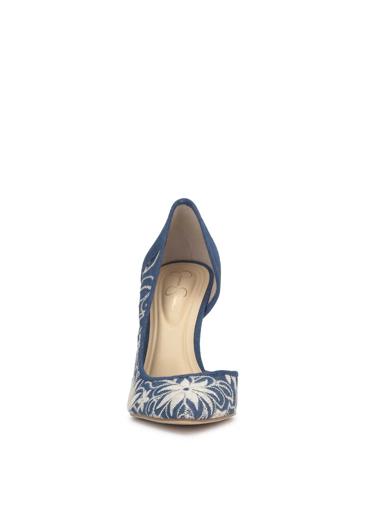 Prizma D'Orsay Pump in Floral Denim