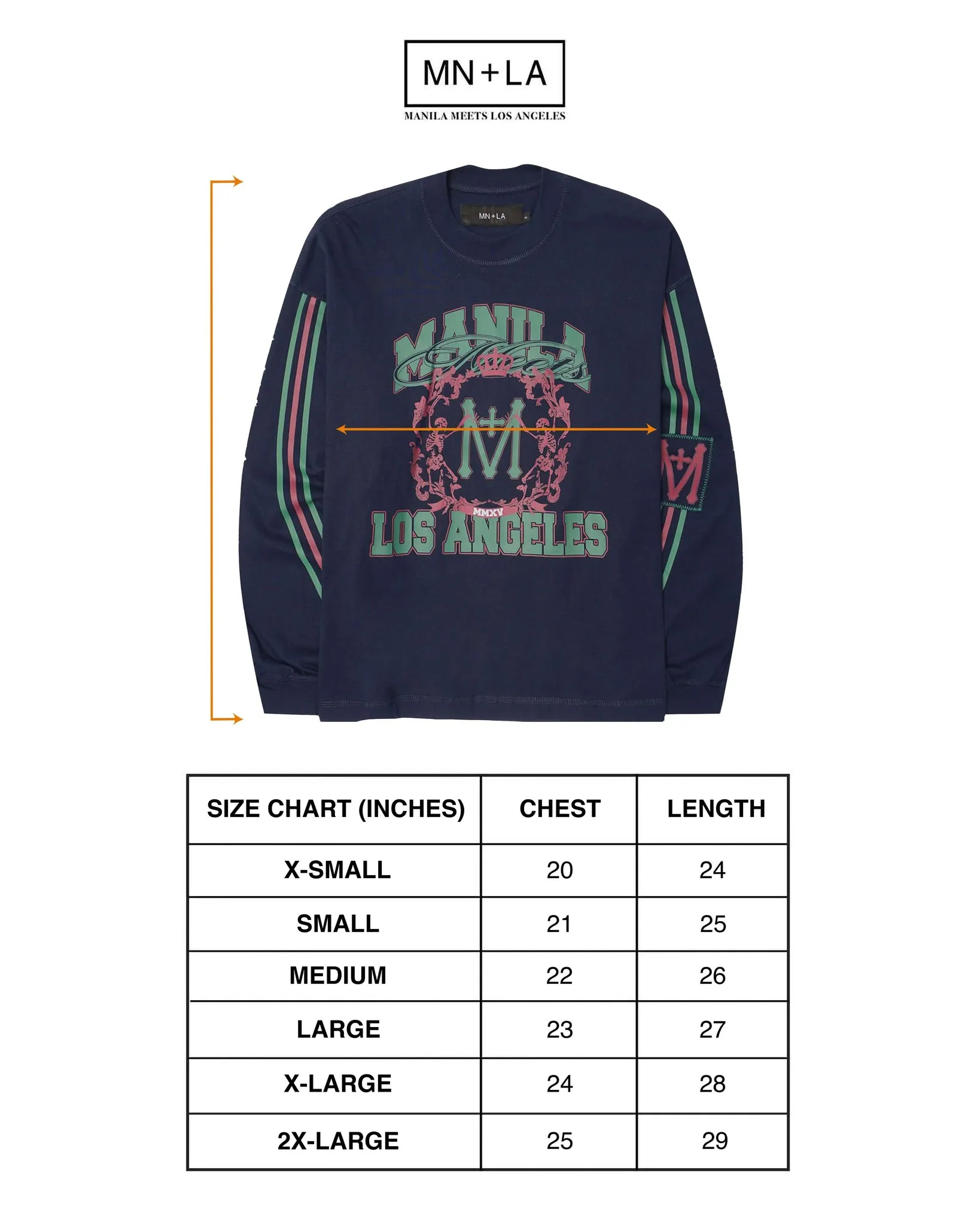 "FAST LANE" LONGSLEEVE TEE IN NAVY