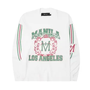 "FAST LANE" LONGSLEEVE TEE IN WHITE