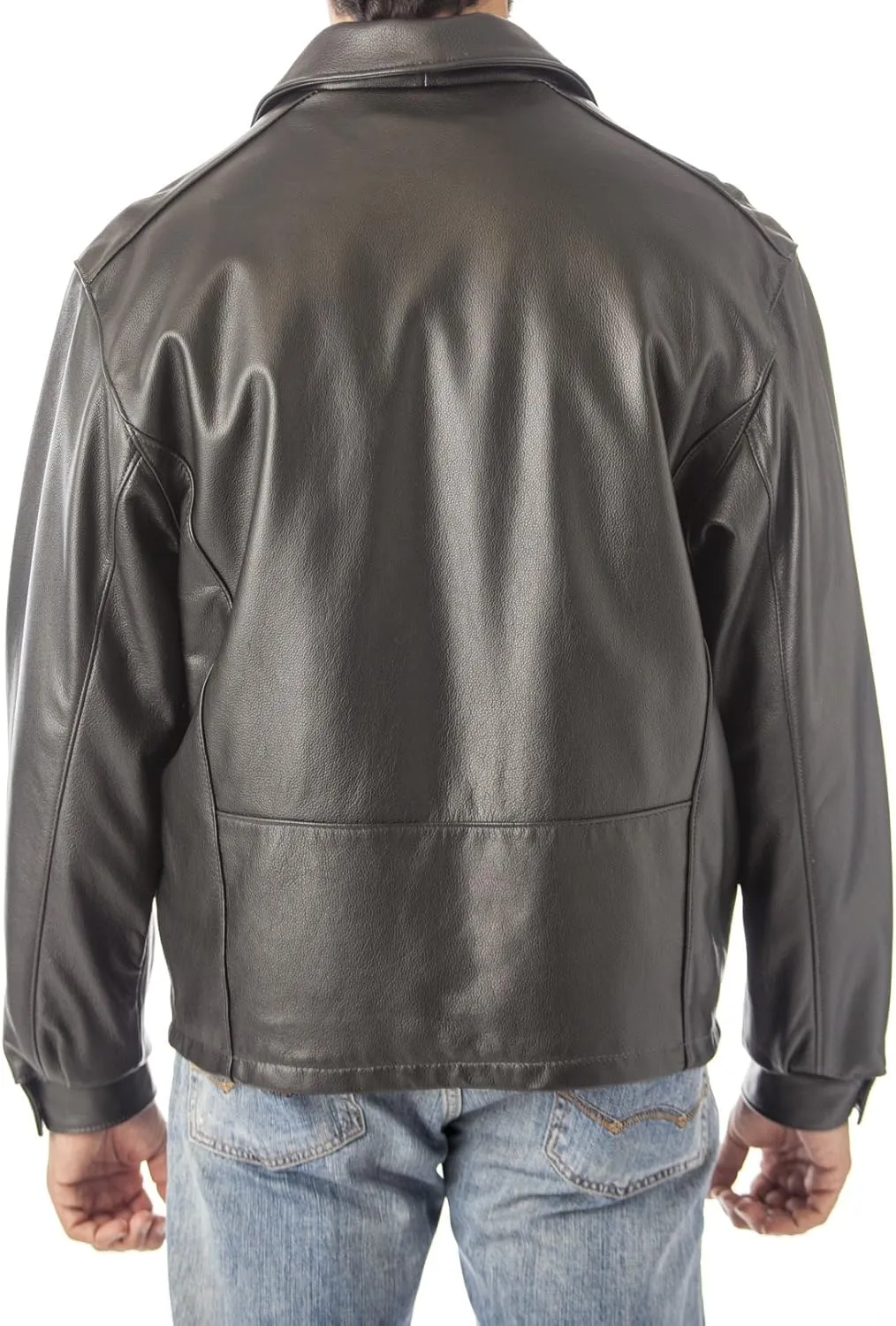 REED Men's Straight Bottom Leather Jacket Union Made in USA