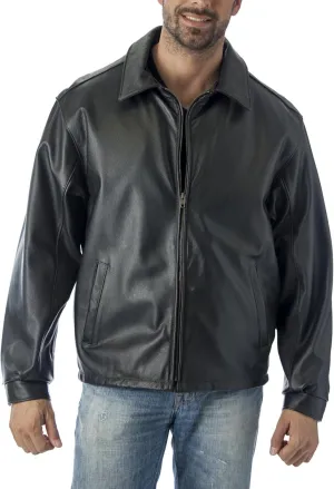 REED Men's Straight Bottom Leather Jacket Union Made in USA
