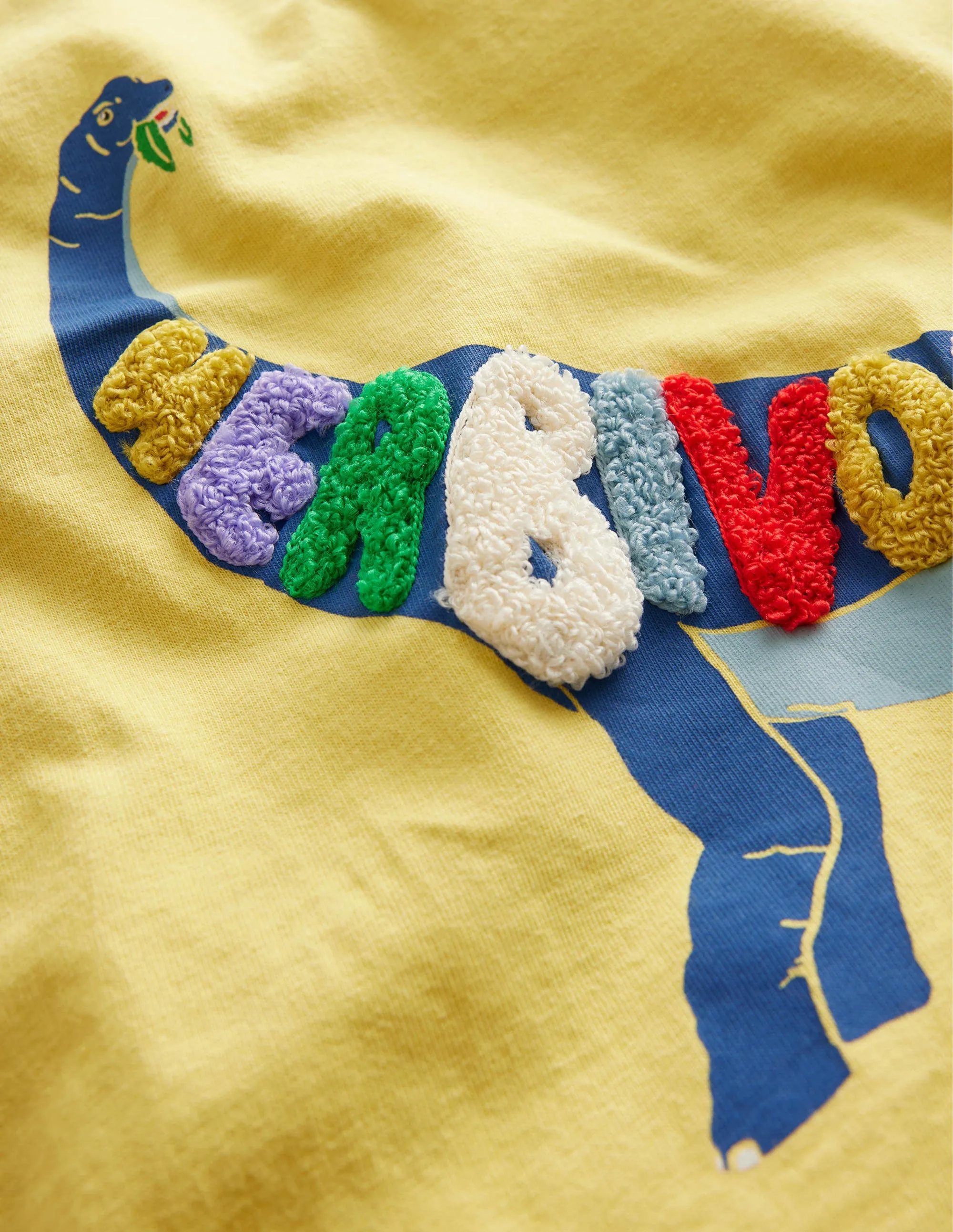 Relaxed Logo T-shirt-Buttercup Yellow Dinosaur