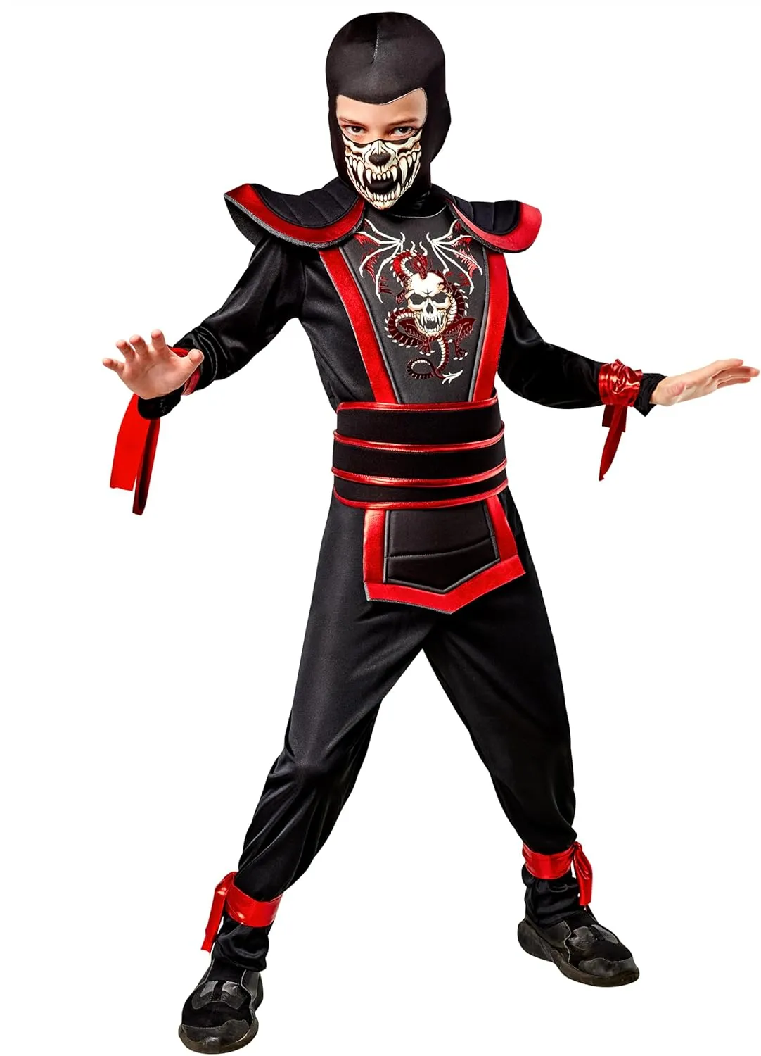 Rubies Boy's Ninja Light Warrior Costume Jumpsuit and Hood