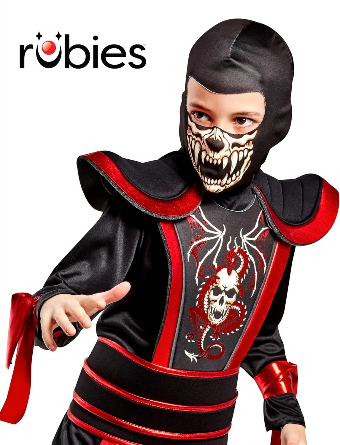 Rubies Boy's Ninja Light Warrior Costume Jumpsuit and Hood