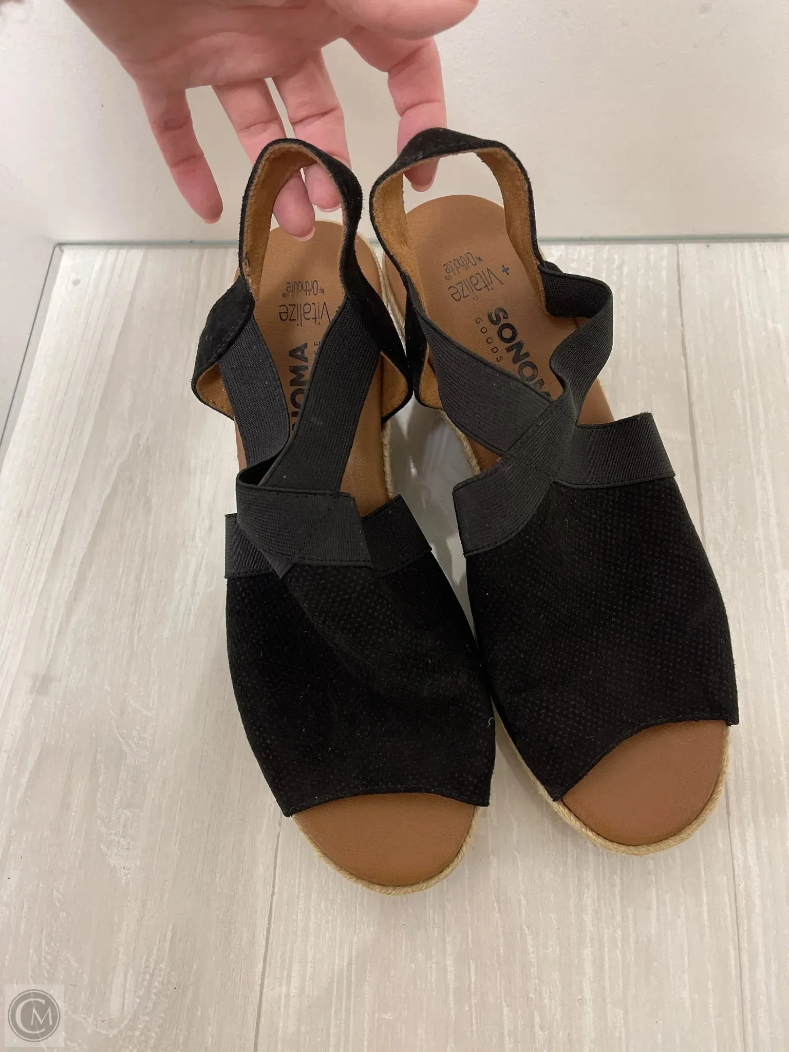 Sandals Heels Block By Sonoma In Black, Size: 9