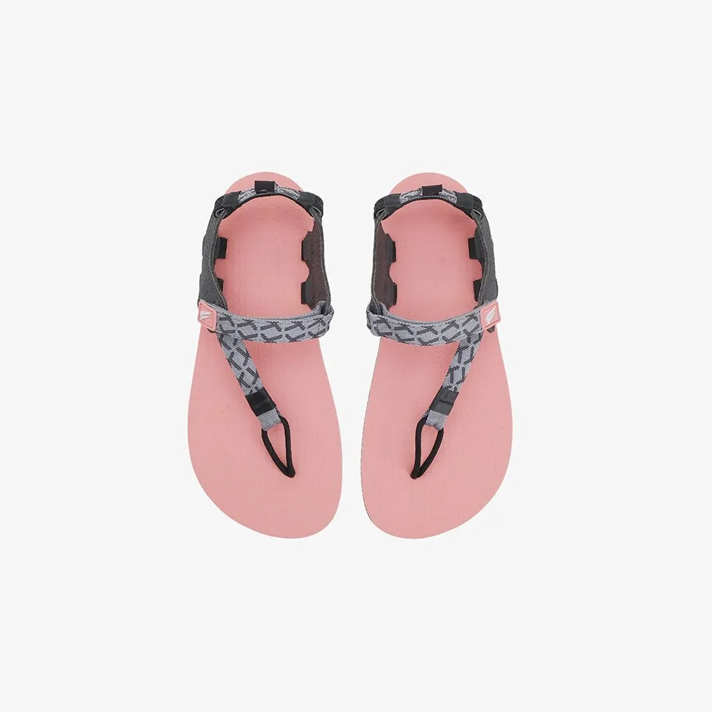 Tapak V1.5 Barefoot Flip Flops - Light Grey On Pink