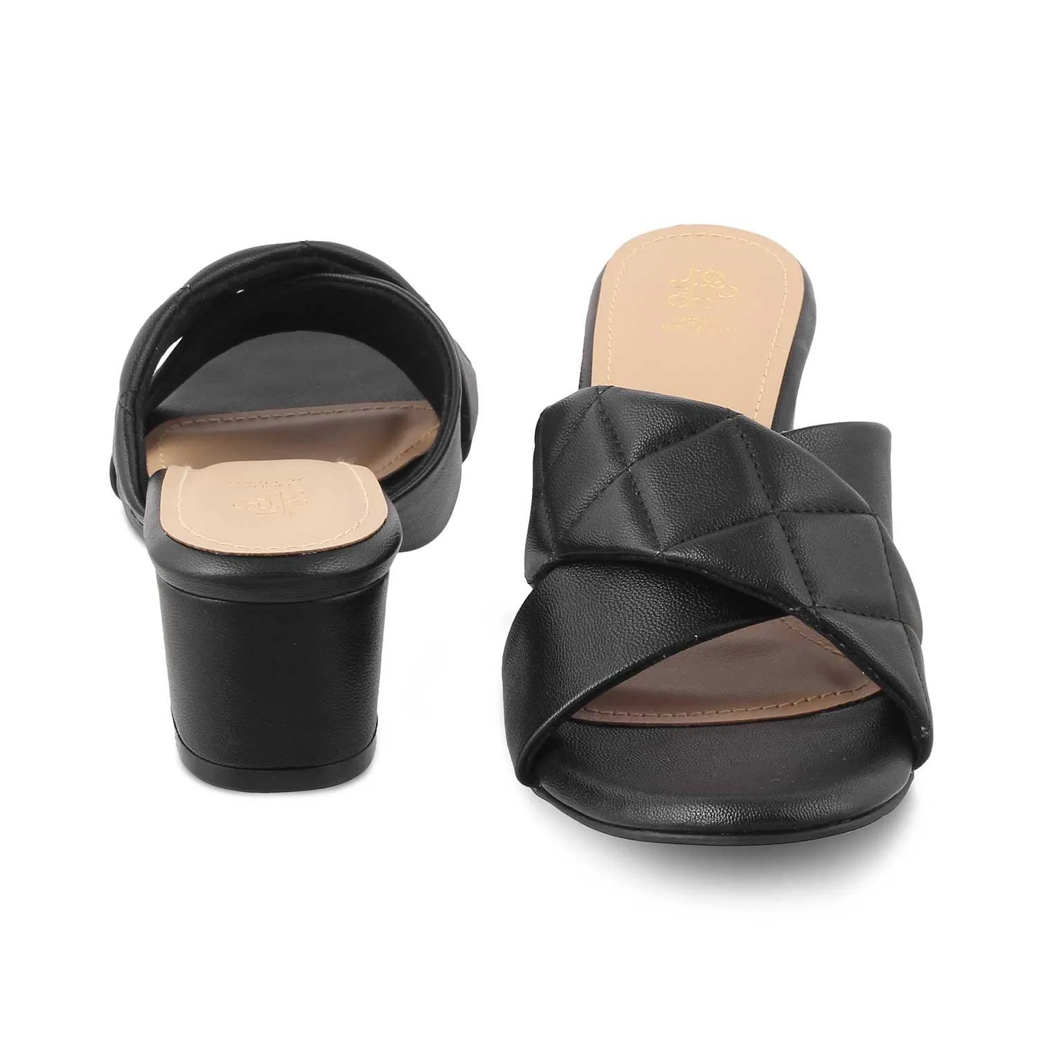 The Romi TMM-5 Black Women's Dress Block Heel Sandals Tresmode