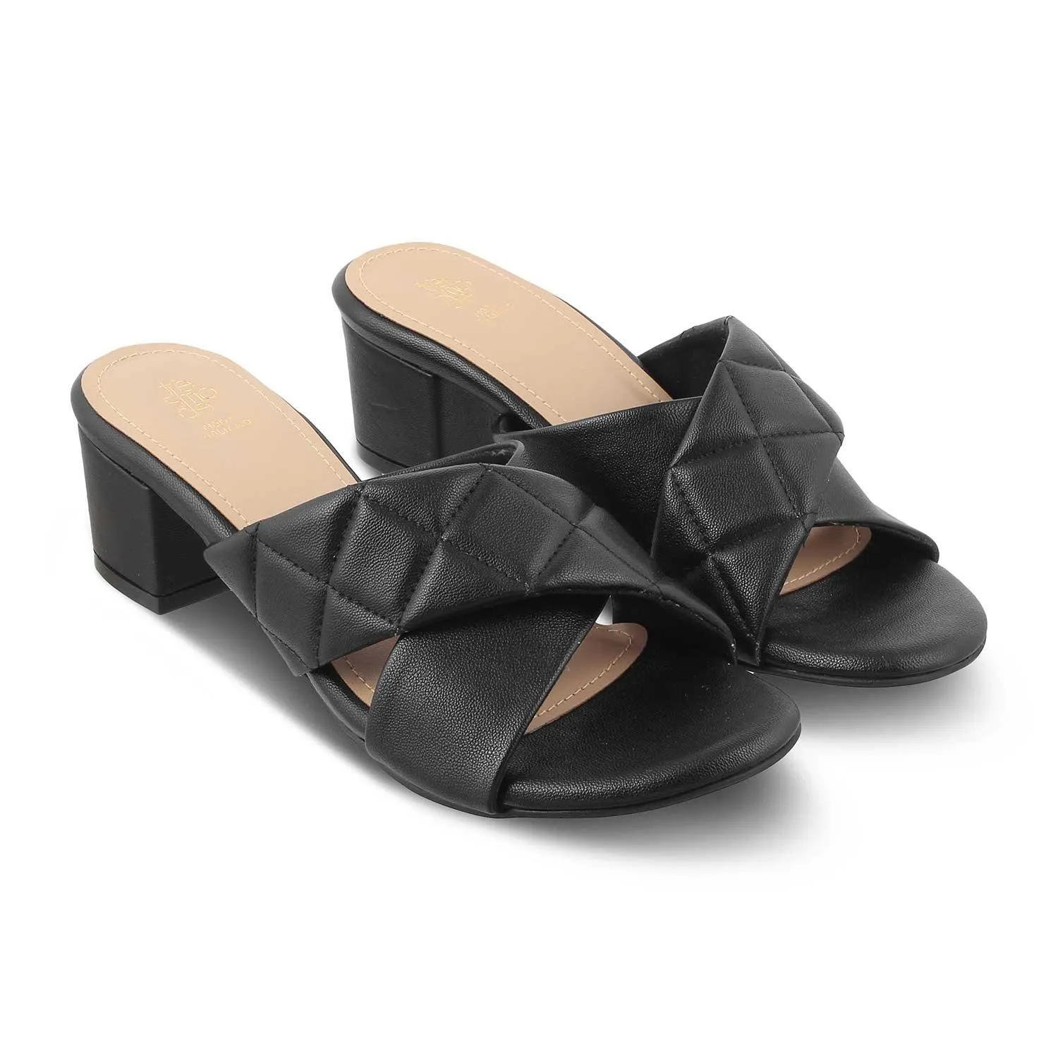 The Romi TMM-5 Black Women's Dress Block Heel Sandals Tresmode