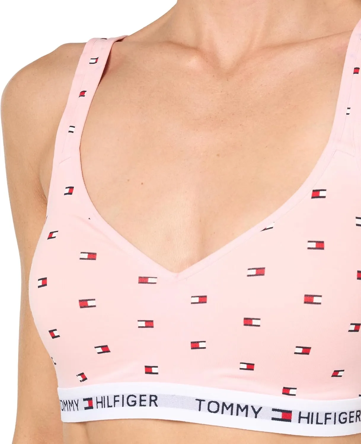 Tommy Hilfiger Women's Light Lift Classic Cotton Bralette Bra